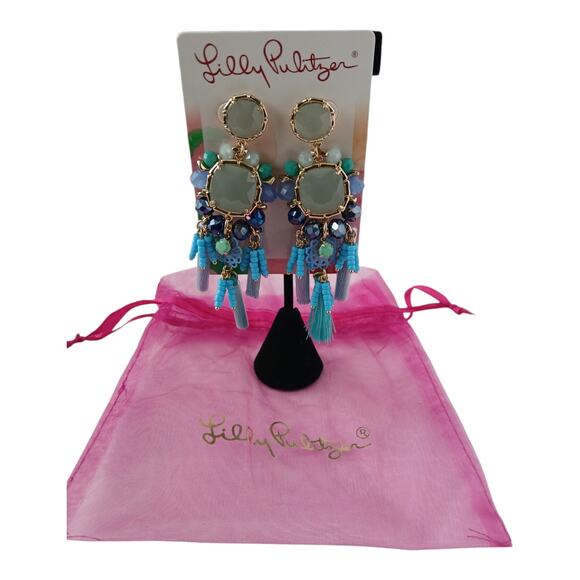 Lilly Pulitzer Statement Beaded Tassel Earrings – NWT - Picture 5 of 9